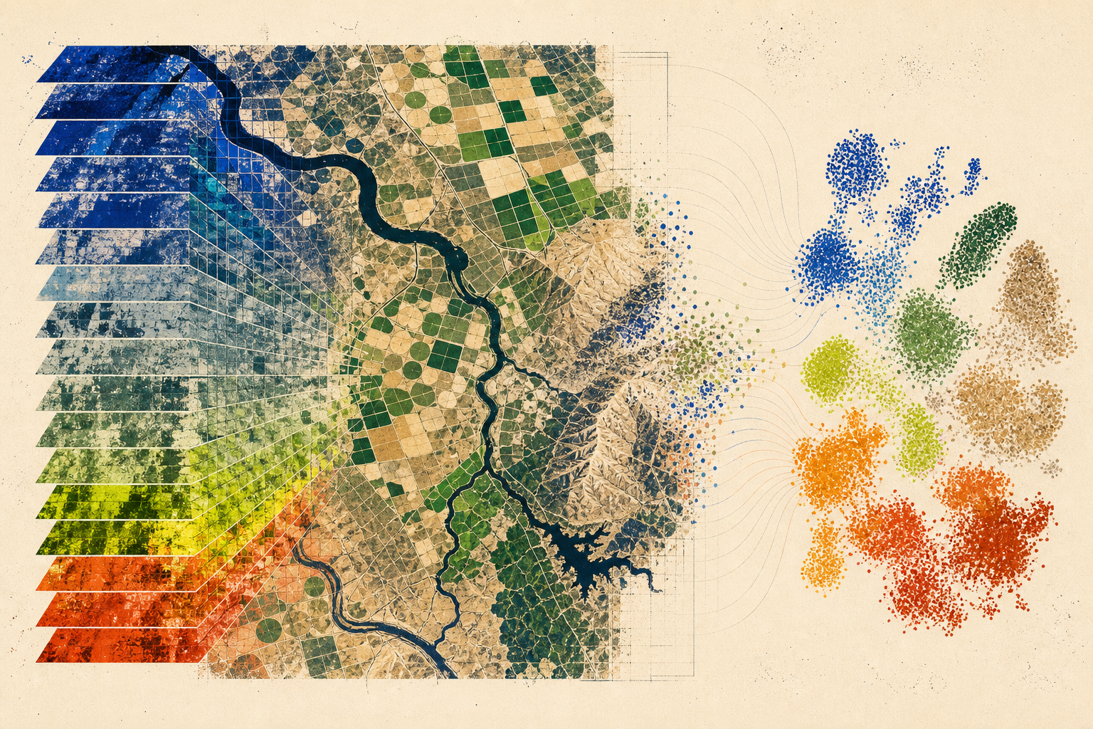 Land Cover Mapping technical project artwork